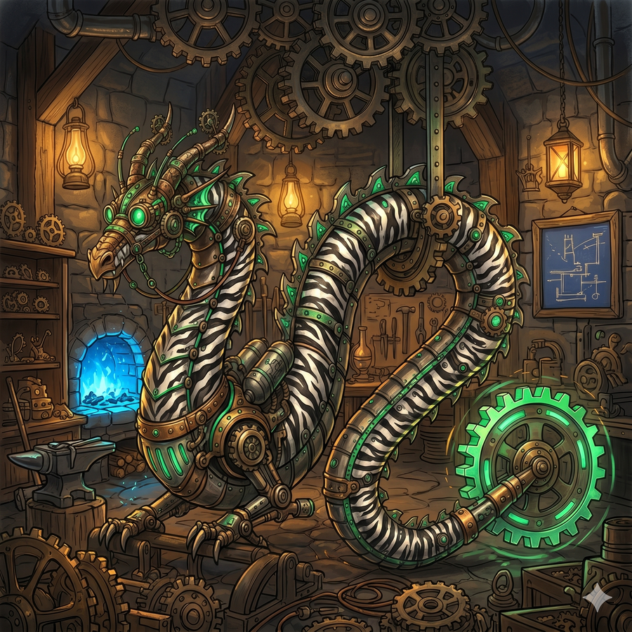Korreth — The Gearspine Engine Dragon
