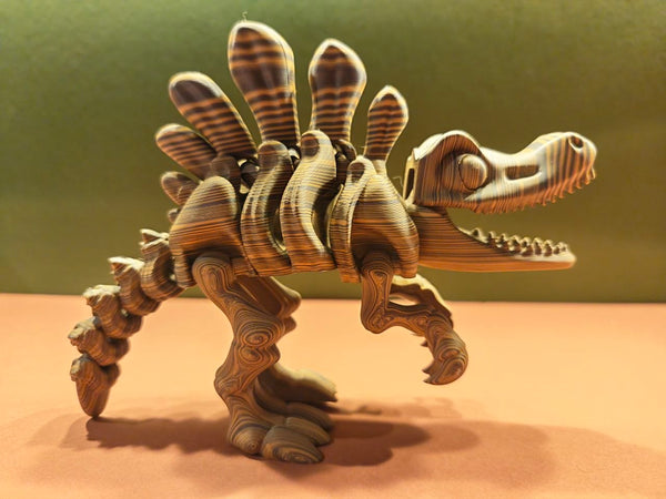 20cm articulated Spinosaurus skeleton model shown in side profile