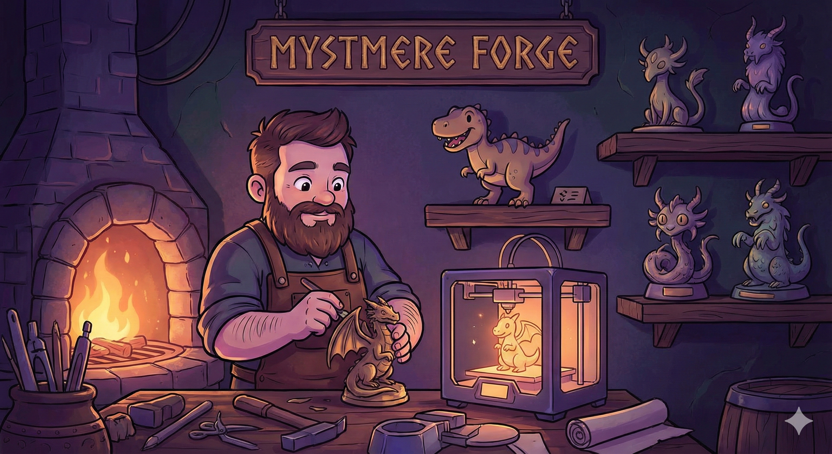 Hand-finished craftsmanship at Mystmere Forge