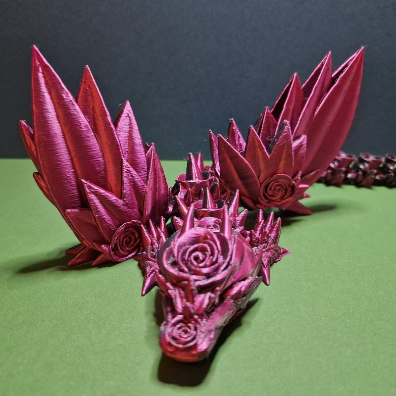 Rosyra — The Thornwing Rose Dragon